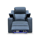 The Xanadu Single Dual Motor Electric Recliner - Storm Leather available to purchase from Warehouse Furniture Clearance at our next sale event.