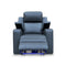 The Xanadu Single Dual Motor Electric Recliner - Storm Leather available to purchase from Warehouse Furniture Clearance at our next sale event.