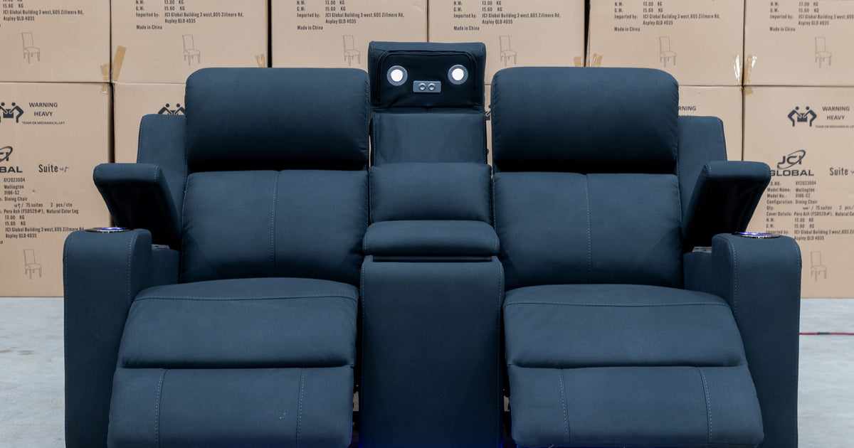 Remi 2 Seat DualMotor Electric Recliner Theatre Jet WFC