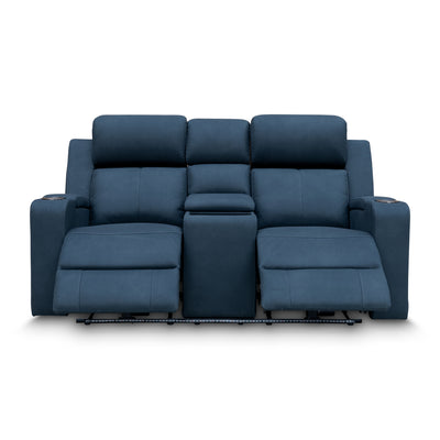 The Xanadu Two Seater Dual Motor Electric Recliner Theatre - Black Rhino Suede available to purchase from Warehouse Furniture Clearance at our next sale event.