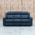 The Xanadu Three Seater Dual Motor Electric Recliner Lounge - Black Rhino Suede