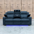 The Xanadu Three Seater Dual Motor Electric Recliner Lounge - Black Rhino Suede