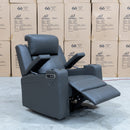 The Xanadu Single Dual Motor Electric Recliner - Storm Leather available to purchase from Warehouse Furniture Clearance at our next sale event.