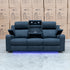 The Xanadu Three Seater Dual Motor Electric Recliner Lounge - Black Rhino Suede