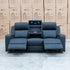 The Xanadu Three Seater Dual Motor Electric Recliner Lounge - Black Rhino Suede