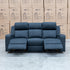 The Xanadu Three Seater Dual Motor Electric Recliner Lounge - Black Rhino Suede