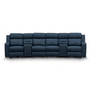 The Xanadu 4 Recliner Dual Motor Electric Theatre Lounge - Black Rhino Suede available to purchase from Warehouse Furniture Clearance at our next sale event.