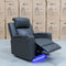 The Xanadu Single Dual Motor Electric Recliner - Storm Leather available to purchase from Warehouse Furniture Clearance at our next sale event.