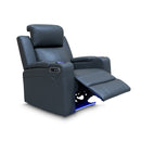 The Xanadu Single Dual Motor Electric Recliner - Storm Leather available to purchase from Warehouse Furniture Clearance at our next sale event.