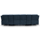 The Xanadu 4 Recliner Dual Motor Electric Theatre Lounge - Black Rhino Suede available to purchase from Warehouse Furniture Clearance at our next sale event.