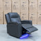 The Xanadu Single Dual Motor Electric Recliner - Storm Leather available to purchase from Warehouse Furniture Clearance at our next sale event.
