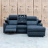 The Xanadu Dual Motor Electric Chaise Lounge - Black Rhino Suede