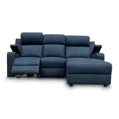 The Xanadu Dual Motor Electric Chaise Lounge - Black Rhino Suede - Available After 15th November available to purchase from Warehouse Furniture Clearance at our next sale event.