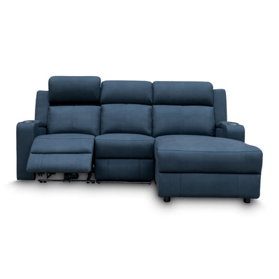 The Xanadu Dual Motor Electric Chaise Lounge - Black Rhino Suede - Available After 15th November available to purchase from Warehouse Furniture Clearance at our next sale event.