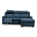 The Xanadu Dual Motor Electric Chaise Lounge - Black Rhino Suede - Available After 15th November available to purchase from Warehouse Furniture Clearance at our next sale event.