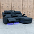 The Xanadu Dual Motor Electric Chaise Lounge - Black Rhino Suede