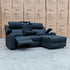The Xanadu Dual Motor Electric Chaise Lounge - Black Rhino Suede