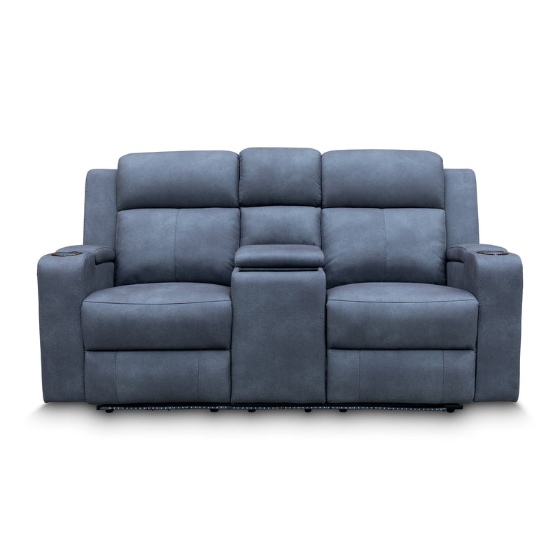 The Xanadu Two Seater Dual Motor Electric Recliner Theatre - Light Grey Rhino Suede available to purchase from Warehouse Furniture Clearance at our next sale event.