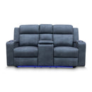 The Xanadu Two Seater Dual Motor Electric Recliner Theatre - Light Grey Rhino Suede available to purchase from Warehouse Furniture Clearance at our next sale event.