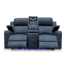 The Xanadu Two Seater Dual Motor Electric Recliner Theatre - Light Grey Rhino Suede available to purchase from Warehouse Furniture Clearance at our next sale event.