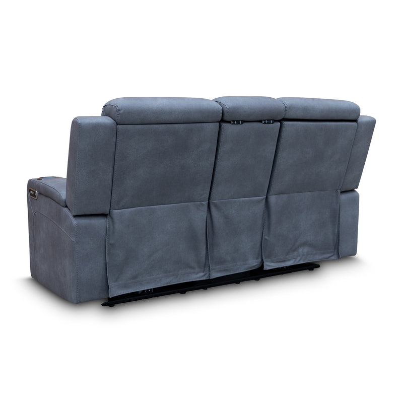 The Xanadu Two Seater Dual Motor Electric Recliner Theatre - Light Grey Rhino Suede - Available After 15th November available to purchase from Warehouse Furniture Clearance at our next sale event.