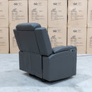 The Xanadu Single Dual Motor Electric Recliner - Storm Leather available to purchase from Warehouse Furniture Clearance at our next sale event.