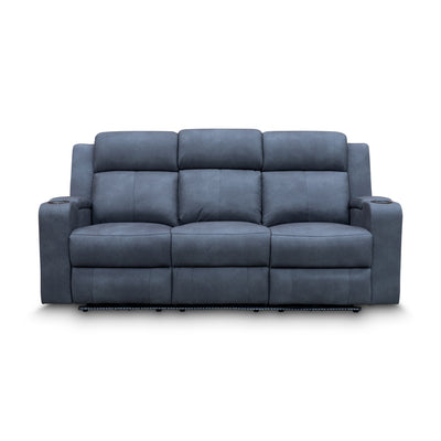 The Xanadu Three Seater Dual Motor Electric Recliner Lounge - Light Grey Rhino Suede available to purchase from Warehouse Furniture Clearance at our next sale event.