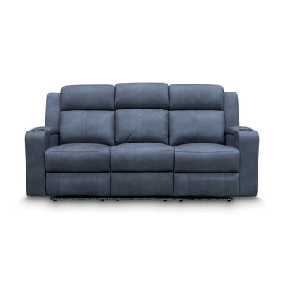 The Xanadu Three Seater Dual Motor Electric Recliner Lounge - Light Grey Rhino Suede available to purchase from Warehouse Furniture Clearance at our next sale event.