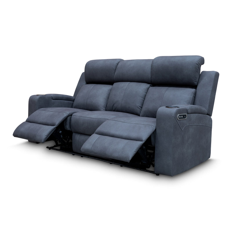 The Xanadu Three Seater Dual Motor Electric Recliner Lounge - Light Grey available to purchase from Warehouse Furniture Clearance at our next sale event.