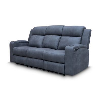 The Xanadu Three Seater Dual Motor Electric Recliner Lounge - Light Grey Rhino Suede - Available After 6th September available to purchase from Warehouse Furniture Clearance at our next sale event.