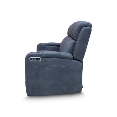 The Xanadu Three Seater Dual Motor Electric Recliner Lounge - Light Grey Rhino Suede - Available After 6th September available to purchase from Warehouse Furniture Clearance at our next sale event.