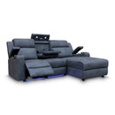 The Xanadu Dual Motor Electric Chaise Lounge - Light Grey Rhino Suede available to purchase from Warehouse Furniture Clearance at our next sale event.