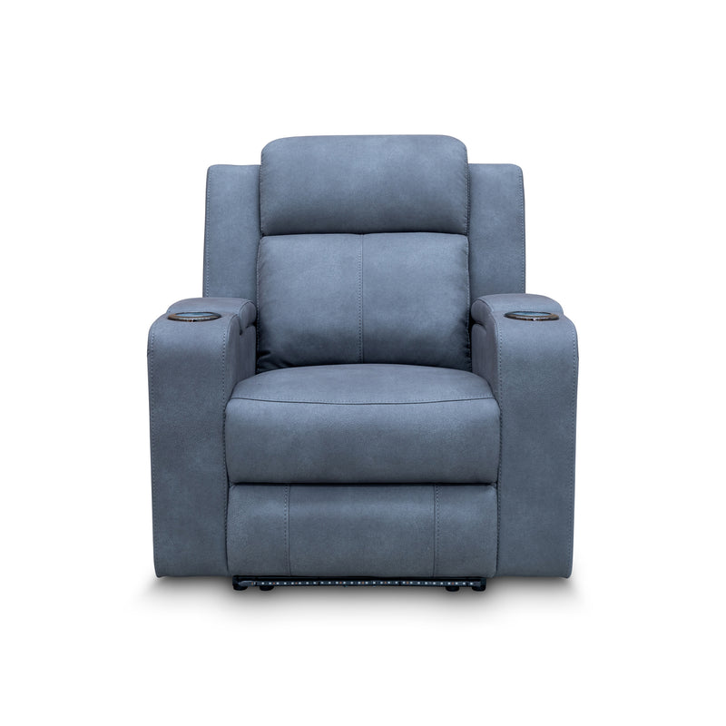 The Xanadu Single Dual Motor Dual Motor Electric Recliner - Light Grey Rhino Suede available to purchase from Warehouse Furniture Clearance at our next sale event.