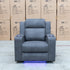 The Xanadu Single Dual Motor Dual Motor Electric Recliner - Light Grey Rhino Suede