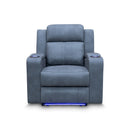 The Xanadu Single Dual Motor Dual Motor Electric Recliner - Light Grey Rhino Suede available to purchase from Warehouse Furniture Clearance at our next sale event.