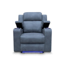 The Xanadu Single Dual Motor Dual Motor Electric Recliner - Light Grey Rhino Suede available to purchase from Warehouse Furniture Clearance at our next sale event.