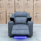 The Xanadu Single Dual Motor Dual Motor Electric Recliner - Light Grey Rhino Suede available to purchase from Warehouse Furniture Clearance at our next sale event.