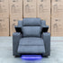 The Xanadu Single Dual Motor Dual Motor Electric Recliner - Light Grey Rhino Suede