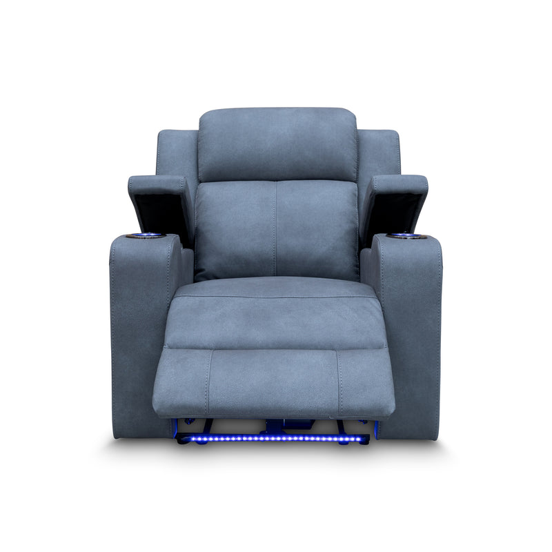 The Xanadu Single Dual Motor Dual Motor Electric Recliner - Light Grey Rhino Suede - Available After 15th November available to purchase from Warehouse Furniture Clearance at our next sale event.