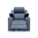 The Xanadu Single Dual Motor Dual Motor Electric Recliner - Light Grey Rhino Suede available to purchase from Warehouse Furniture Clearance at our next sale event.