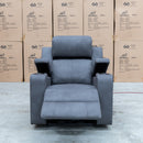 The Xanadu Single Dual Motor Dual Motor Electric Recliner - Light Grey Rhino Suede available to purchase from Warehouse Furniture Clearance at our next sale event.
