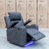 The Xanadu Single Dual Motor Dual Motor Electric Recliner - Light Grey Rhino Suede
