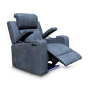 The Xanadu Single Dual Motor Dual Motor Electric Recliner - Light Grey Rhino Suede available to purchase from Warehouse Furniture Clearance at our next sale event.
