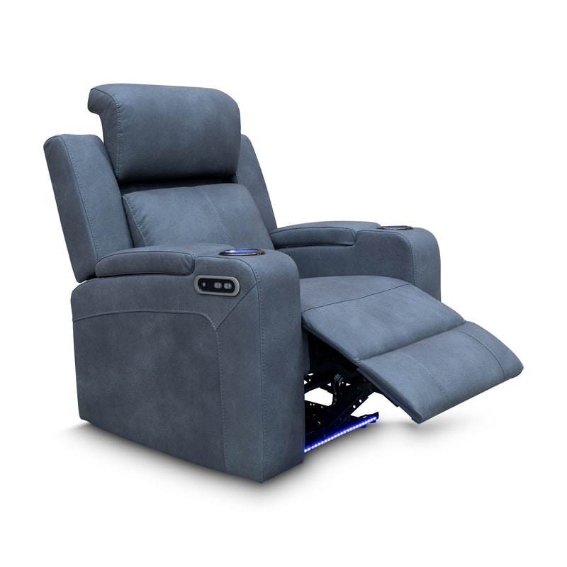 The Xanadu Single Dual Motor Dual Motor Electric Recliner - Light Grey Rhino Suede - Available After 15th November available to purchase from Warehouse Furniture Clearance at our next sale event.