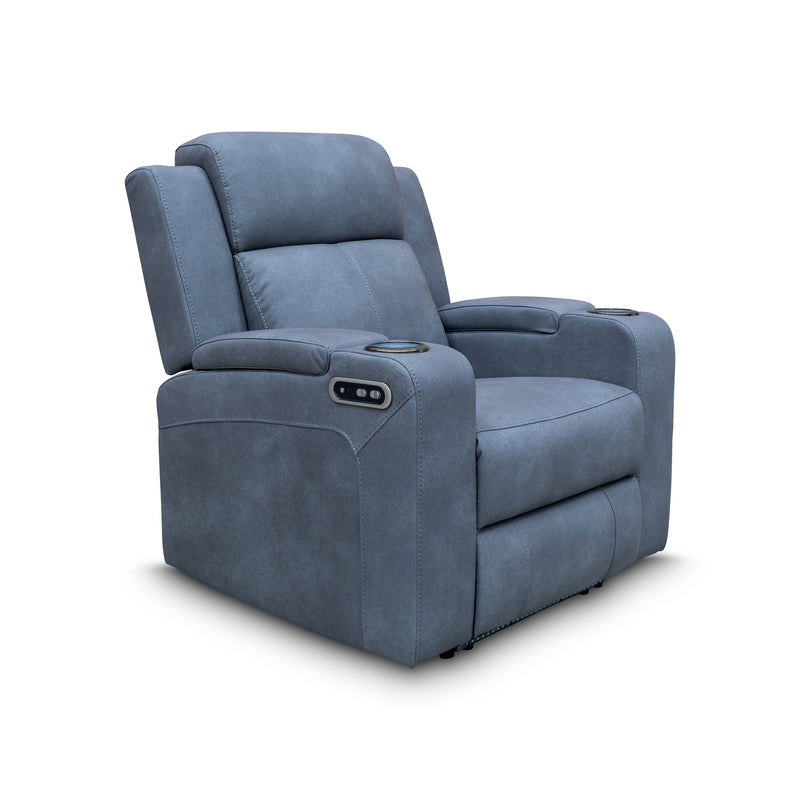 The Xanadu Single Dual Motor Dual Motor Electric Recliner - Light Grey Rhino Suede available to purchase from Warehouse Furniture Clearance at our next sale event.