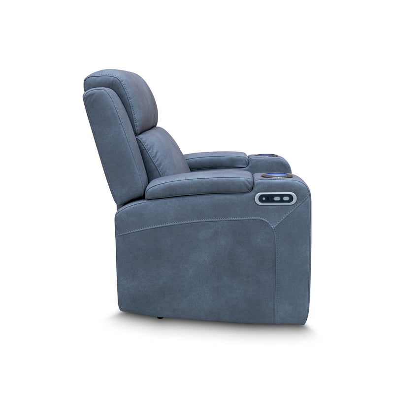 The Xanadu Single Dual Motor Dual Motor Electric Recliner - Light Grey Rhino Suede available to purchase from Warehouse Furniture Clearance at our next sale event.