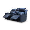 The Xanadu Two Seater Dual Motor Electric Recliner Theatre - Black Leather available to purchase from Warehouse Furniture Clearance at our next sale event.