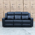 The Xanadu Three Seater Dual Motor Electric Recliner Lounge - Black Leather