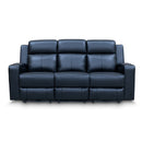 The Xanadu Three Seater Dual Motor Electric Recliner Lounge - Black Leather available to purchase from Warehouse Furniture Clearance at our next sale event.