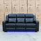 The Xanadu Three Seater Dual Motor Electric Recliner Lounge - Black Leather available to purchase from Warehouse Furniture Clearance at our next sale event.